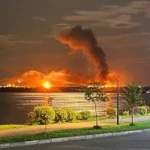 Саратовський НПЗ спалахнув після атаки дронів (фото)