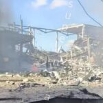 У Донецьку потужна пожежа після ракетного удару